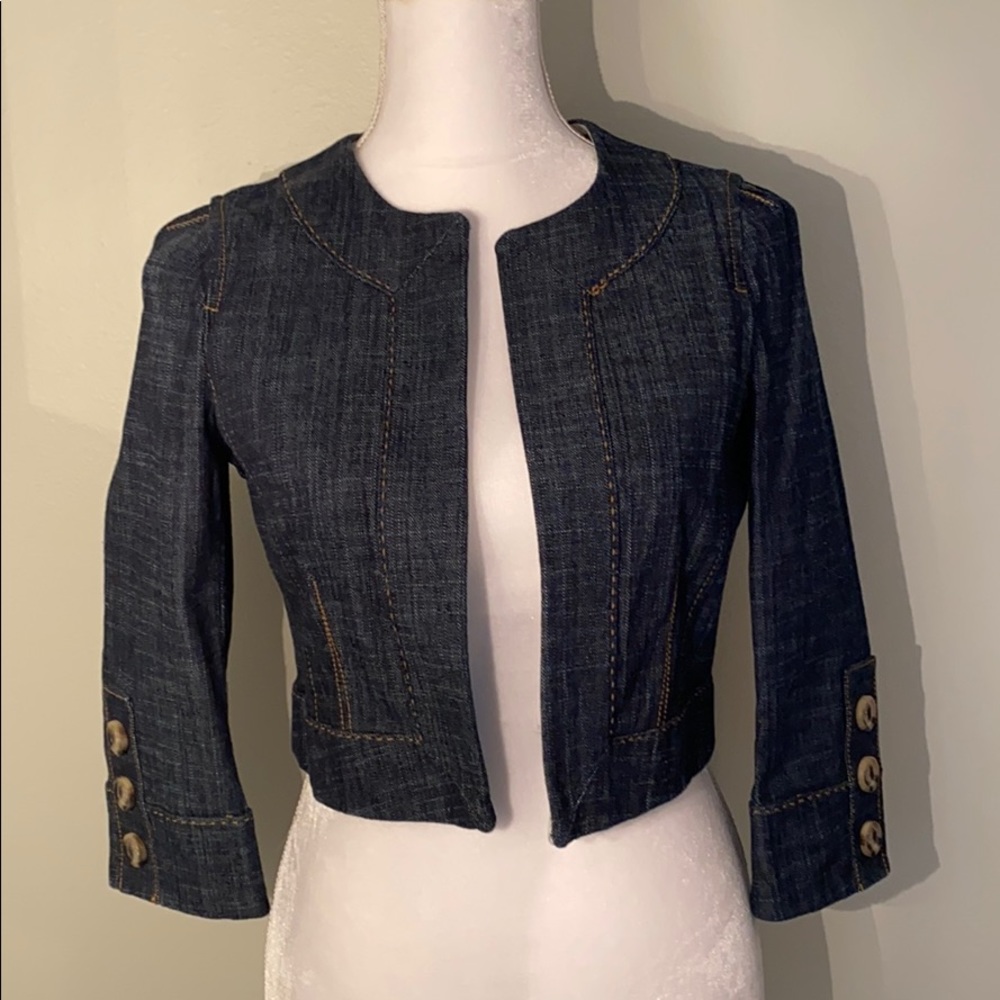 Ann Taylor Loft Cropped Denim Jacket